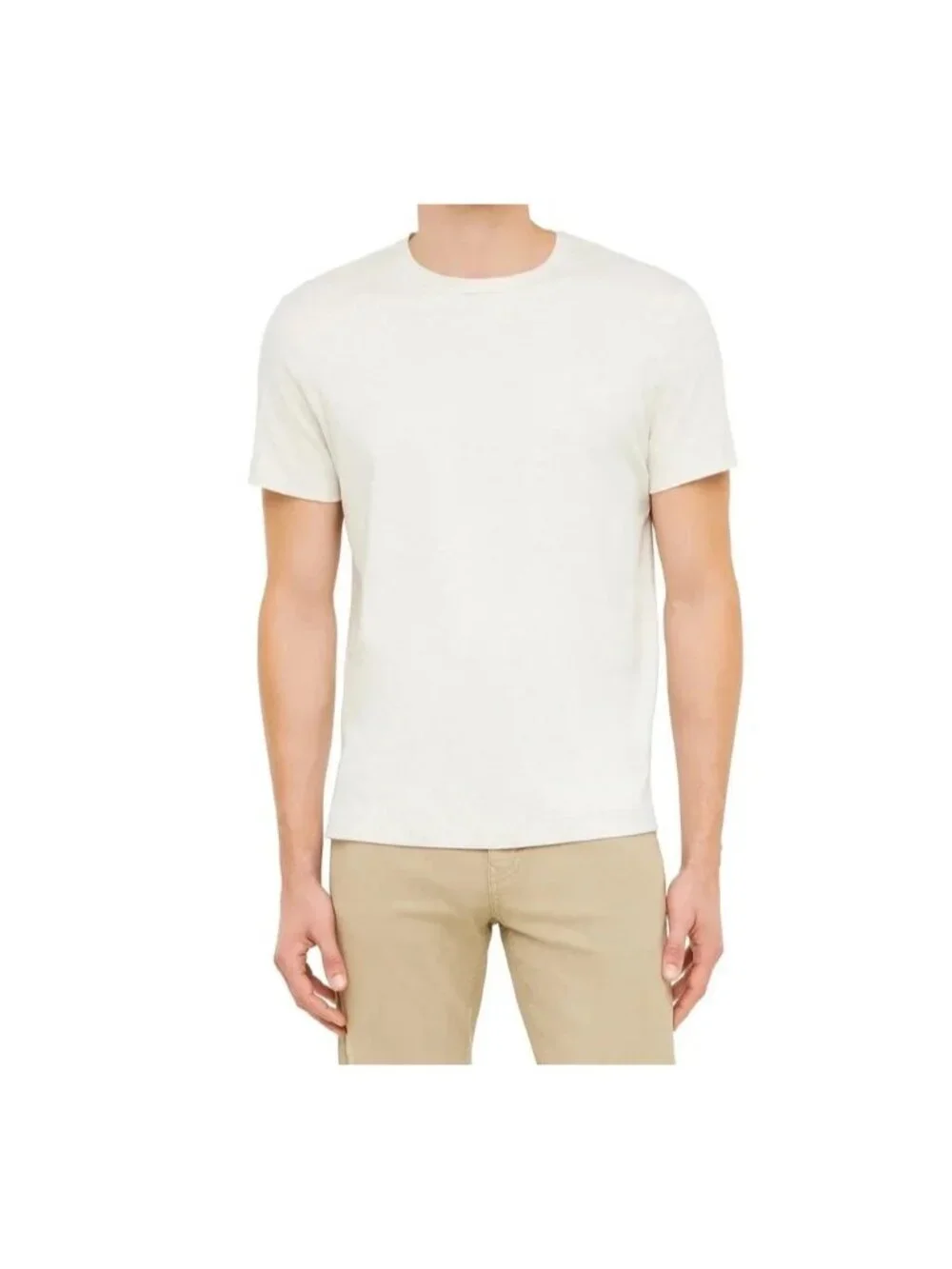 NWT Banana Republic Men's M Beige Luxe Touch Cotton Tee Shirt